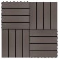 vidaXL Πλάκα Κατασκευής 11 τμχ. Σκούρο Καφέ 30 x 30 cm WPC