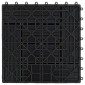 vidaXL Πλάκα Κατασκευής 11 τμχ. Μαύρο 30 x 30 cm WPC