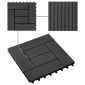 vidaXL Πλάκα Κατασκευής 11 τμχ. Μαύρο 30 x 30 cm WPC