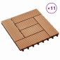 vidaXL Πλάκα Κατασκευής 11 τμχ. Ξύλο teak 30 x 30 cm WPC