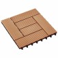 vidaXL Πλάκα Κατασκευής 11 τμχ. Ξύλο teak 30 x 30 cm WPC