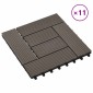 vidaXL Πλάκα Κατασκευής 11 τμχ. Σκούρο Καφέ 30 x 30 cm WPC