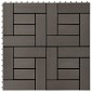 vidaXL Πλάκα Κατασκευής 11 τμχ. Σκούρο Καφέ 30 x 30 cm WPC