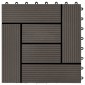 vidaXL Πλάκα Κατασκευής 11 τμχ. Σκούρο Καφέ 30 x 30 cm WPC