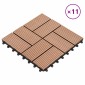 vidaXL Πλάκα Κατασκευής 11 τμχ. Καφέ 30 x 30 cm WPC