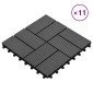 vidaXL Πλάκα Κατασκευής 11 τμχ. Γκρι 30 x 30 cm WPC