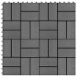 vidaXL Πλάκα Κατασκευής 11 τμχ. Γκρι 30 x 30 cm WPC