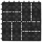 vidaXL Πλάκα Κατασκευής 11 τμχ. Μαύρο 30 x 30 cm WPC