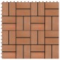 vidaXL Πλάκα Κατασκευής 11 τμχ. Ξύλο teak 30 x 30 cm WPC