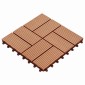 vidaXL Πλάκα Κατασκευής 11 τμχ. Ξύλο teak 30 x 30 cm WPC
