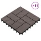 vidaXL Πλάκα Κατασκευής 11 τμχ. Σκούρο Καφέ 30 x 30 cm WPC