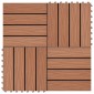 vidaXL Πλάκα Κατασκευής 11 τεμ. Ανοιχτό καφέ 30 x 30 cm WPC