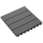 vidaXL Πλάκα Κατασκευής 3D Σχεδίαση 11 τεμ. Γκρι 30 x 30 cm WPC