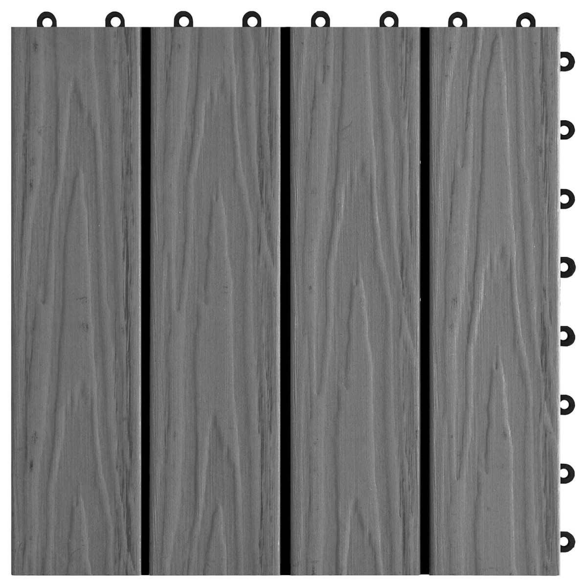 vidaXL Πλάκα Κατασκευής 3D Σχεδίαση 11 τεμ. Γκρι 30 x 30 cm WPC