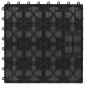 vidaXL Πλάκα Κατασκευής 3D Σχεδίαση 11 τεμ. Μαύρο 30 x 30 cm WPC