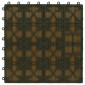 vidaXL Πλάκα Κατασκευής 3D Σχεδίαση 11 τεμ. Ξύλο teak 30 x 30 cm WPC