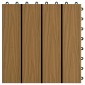 vidaXL Πλάκα Κατασκευής 3D Σχεδίαση 11 τεμ. Ξύλο teak 30 x 30 cm WPC