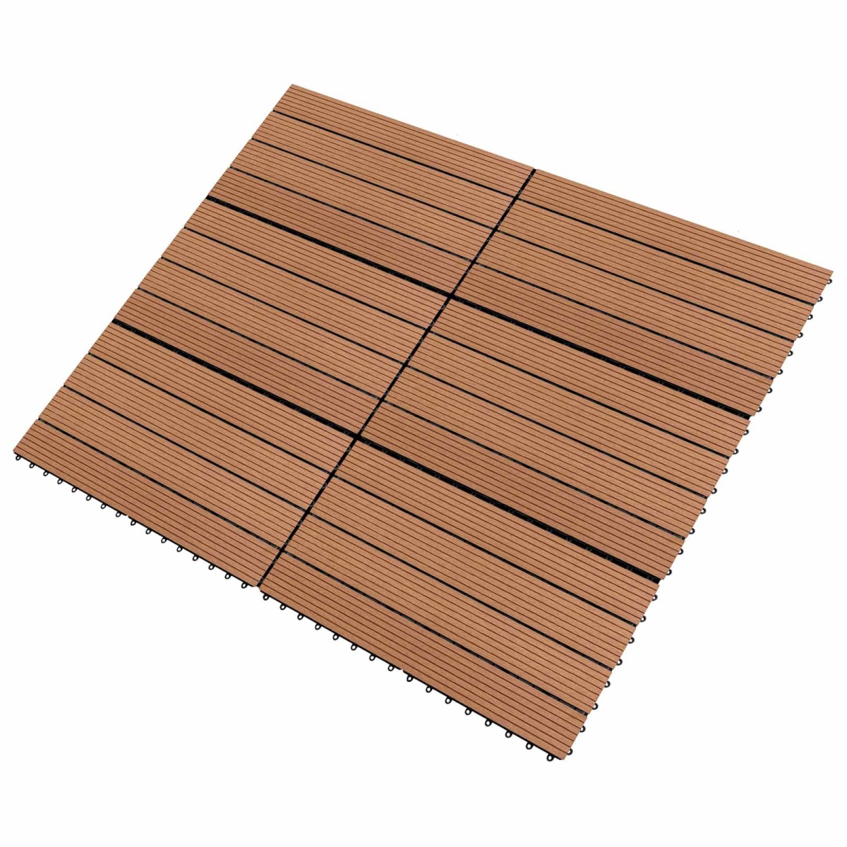 vidaXL Πλάκα Κατασκευής 6 τμχ. Καφέ 60 x 30 cm WPC
