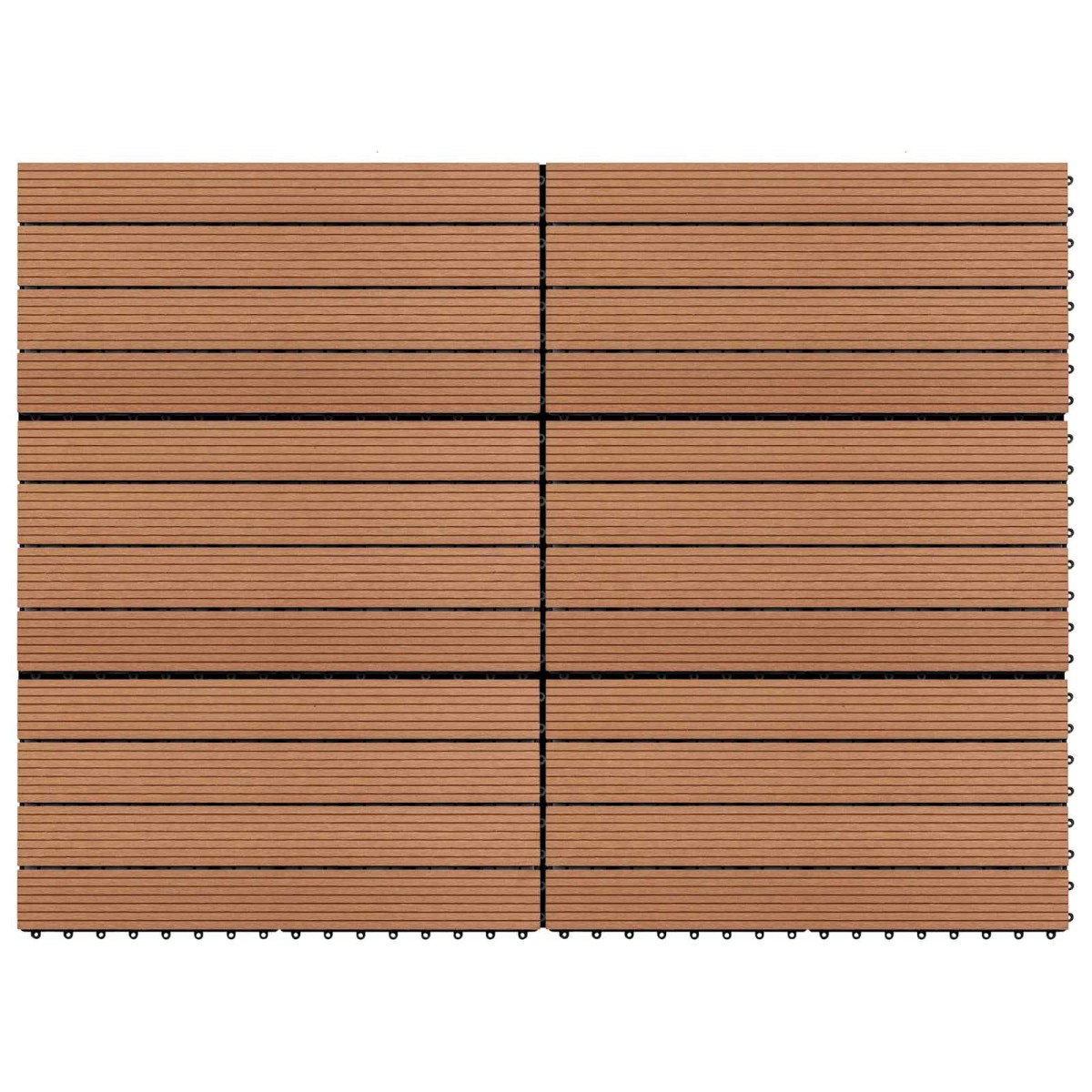 vidaXL Πλάκα Κατασκευής 6 τμχ. Καφέ 60 x 30 cm WPC