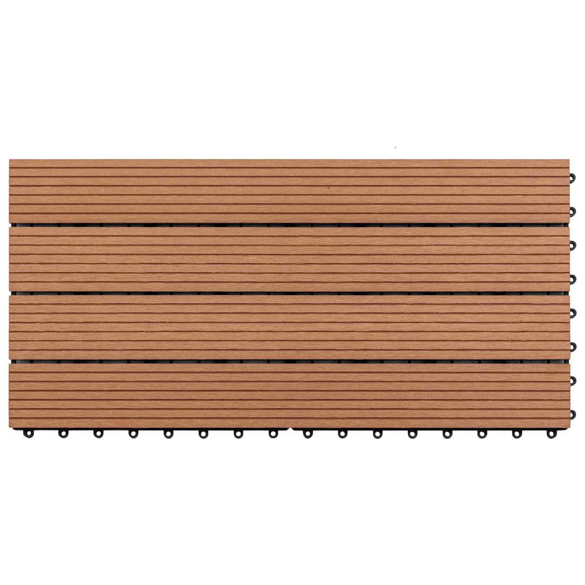 vidaXL Πλάκα Κατασκευής 6 τμχ. Καφέ 60 x 30 cm WPC
