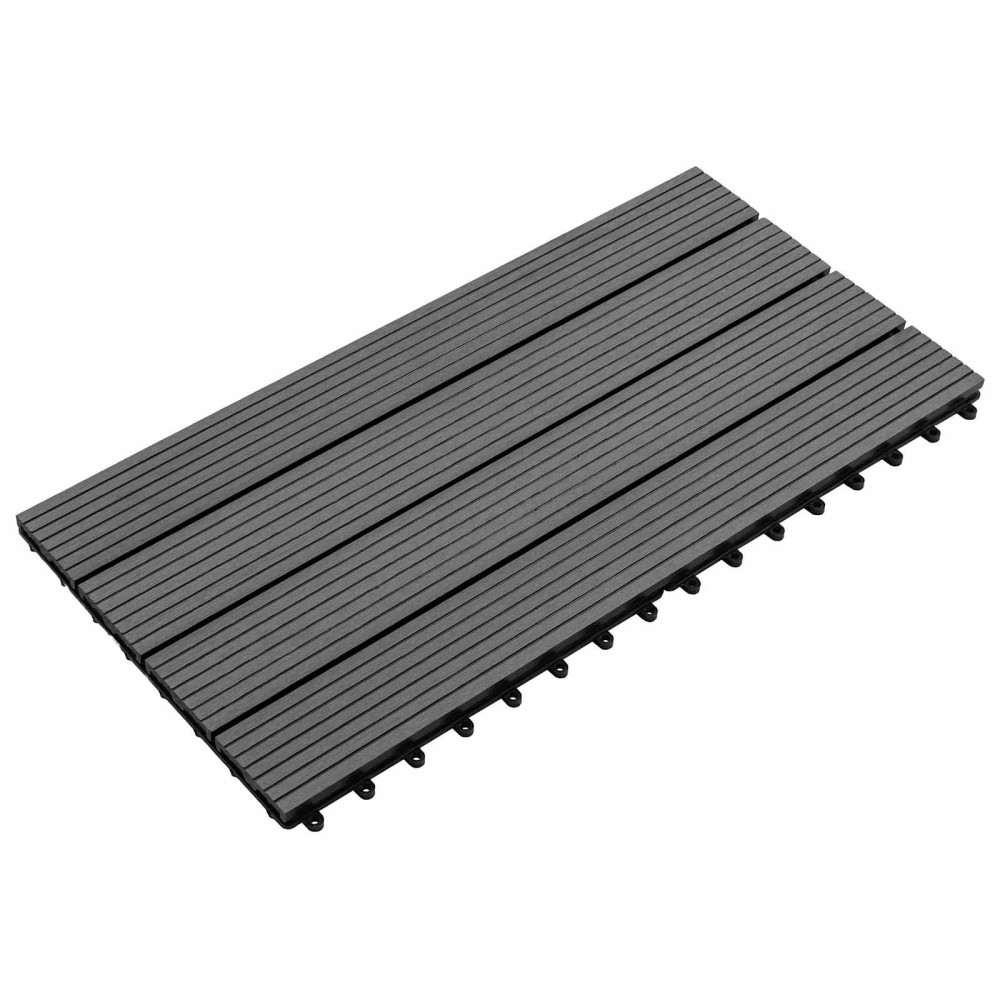 vidaXL Πλάκα Κατασκευής 6 τμχ. Γκρι 60 x 30 cm WPC