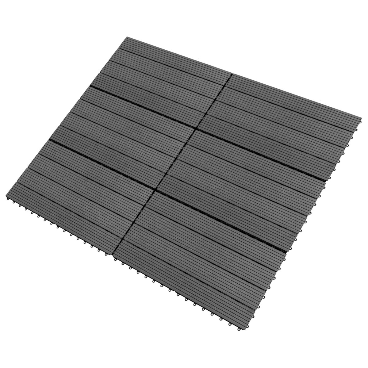 vidaXL Πλάκα Κατασκευής 6 τμχ. Γκρι 60 x 30 cm WPC