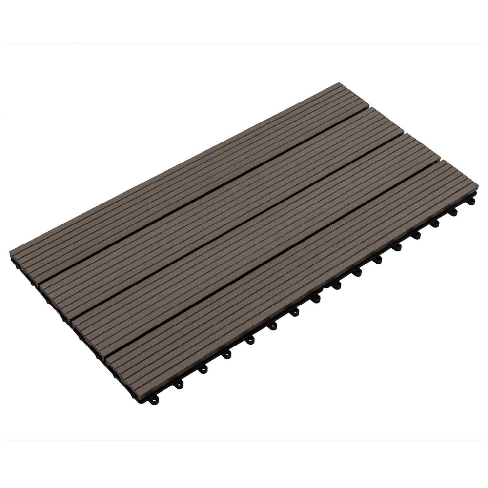 vidaXL Πλάκα Κατασκευής 6 τεμ. Σκούρο Καφέ 60 x 30 cm WPC