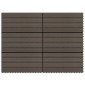 vidaXL Πλάκα Κατασκευής 6 τεμ. Σκούρο Καφέ 60 x 30 cm WPC