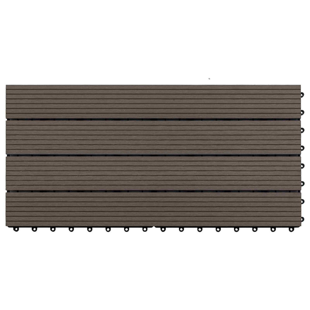 vidaXL Πλάκα Κατασκευής 6 τεμ. Σκούρο Καφέ 60 x 30 cm WPC