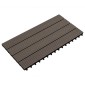 vidaXL Πλάκα Κατασκευής 6 τεμ. Σκούρο Καφέ 60 x 30 cm WPC