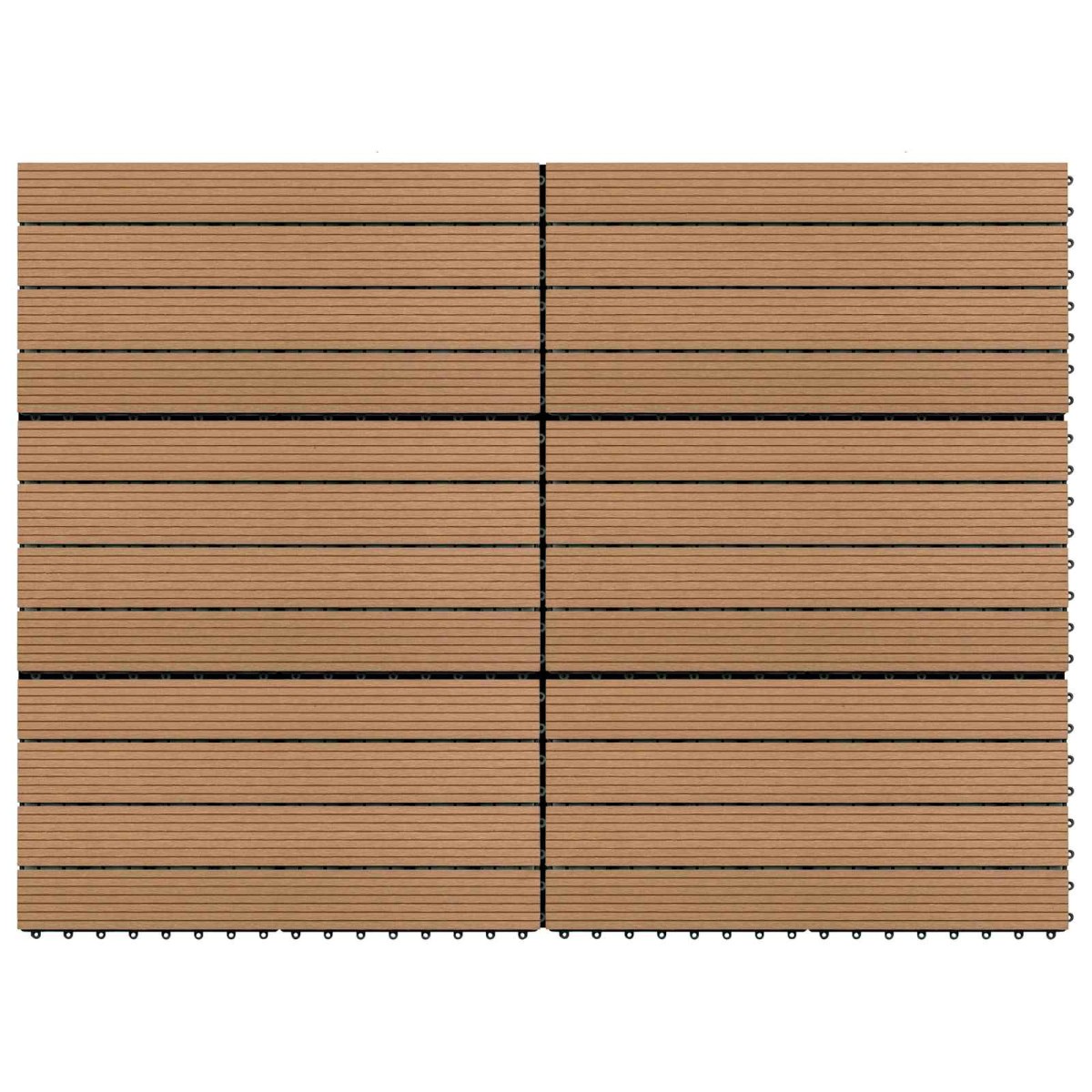 vidaXL Πλάκα Κατασκευής 6 τεμ. Καφέ 60 x 30 cm WPC