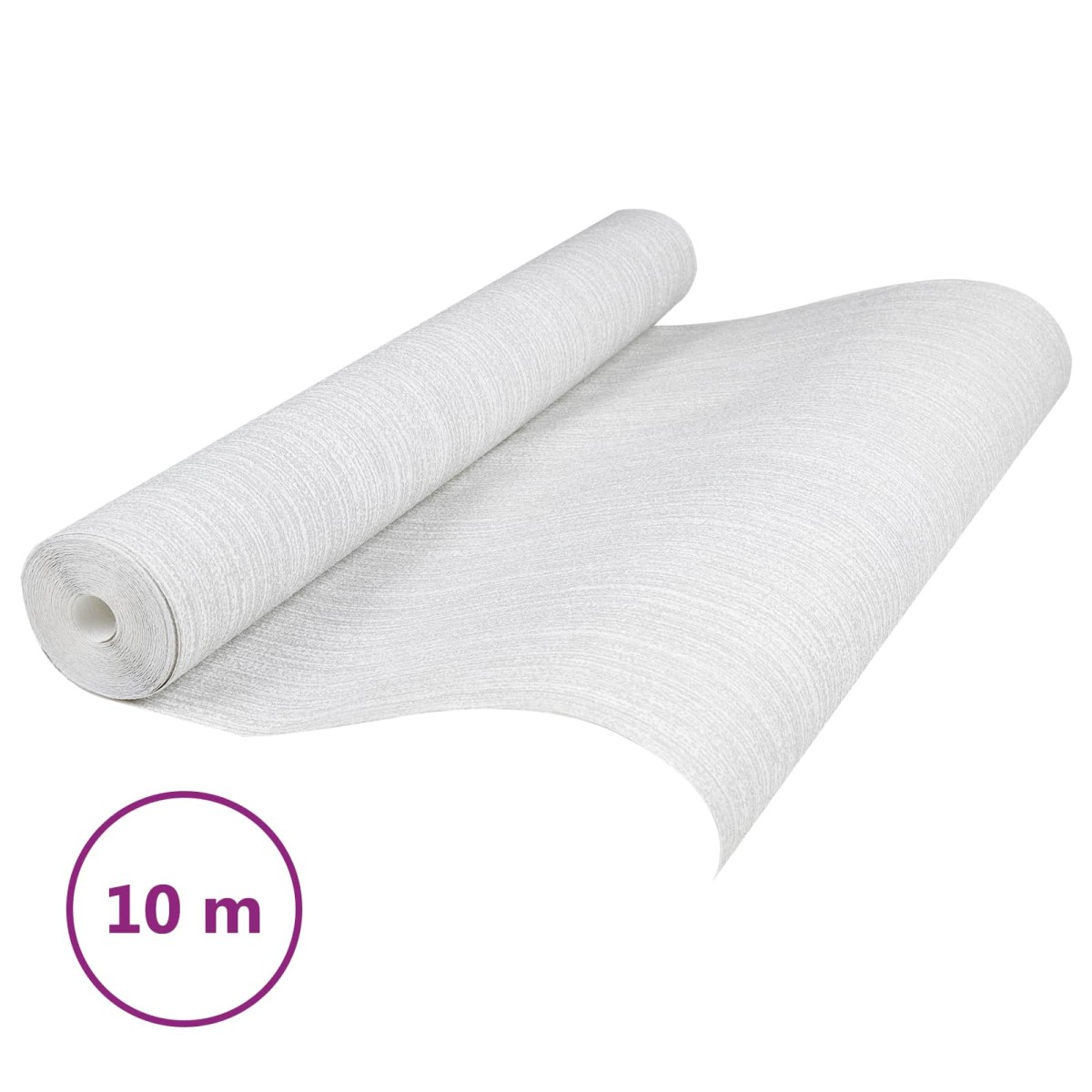 vidaXL 3D Στερεή Ταπετσαρία Ριγέ Ανοιχτό γκρι 10 x 0,53 μ