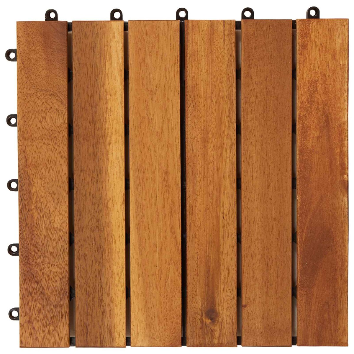 vidaXL Πλάκα Κατασκευής 10 τεμ. Καφέ 30 x 30 cm Ξύλο Ακακίας