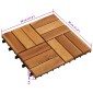 vidaXL Πλάκα Κατασκευής 10 τεμ. Καφέ 30 x 30 cm Ξύλο Ακακίας