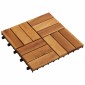 vidaXL Πλάκα Κατασκευής 10 τεμ. Καφέ 30 x 30 cm Ξύλο Ακακίας