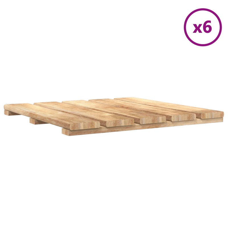 vidaXL Πλάκα Κατασκευής 6 τεμ. Καφέ 50 x 50 cm Πεύκο Καφέ Εγχύσεως