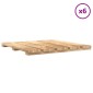 vidaXL Πλάκα Κατασκευής 6 τεμ. Καφέ 50 x 50 cm Πεύκο Καφέ Εγχύσεως