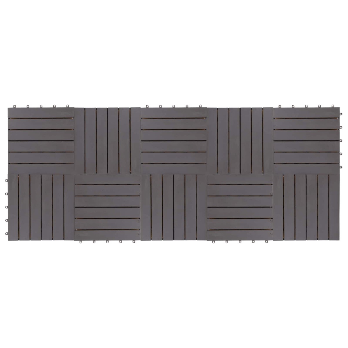 vidaXL Πλάκα Κατασκευής 10 τεμ. Γκρι 30 x 30 cm Ξύλο Ακακίας