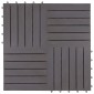 vidaXL Πλάκα Κατασκευής 10 τεμ. Γκρι 30 x 30 cm Ξύλο Ακακίας