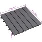 vidaXL Πλάκα Κατασκευής 10 τεμ. Γκρι 30 x 30 cm Ξύλο Ακακίας