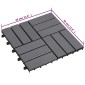 vidaXL Πλάκα Κατασκευής 10 τεμ. Γκρι 30 x 30 cm Ξύλο Ακακίας