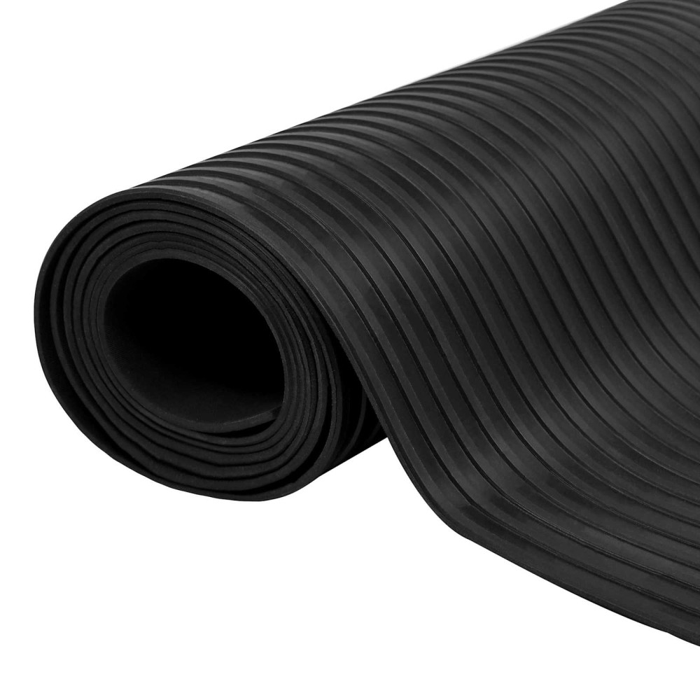 vidaXL Μάτ δαπέδου Μαύρο 1 x 5 m Λάστιχο
