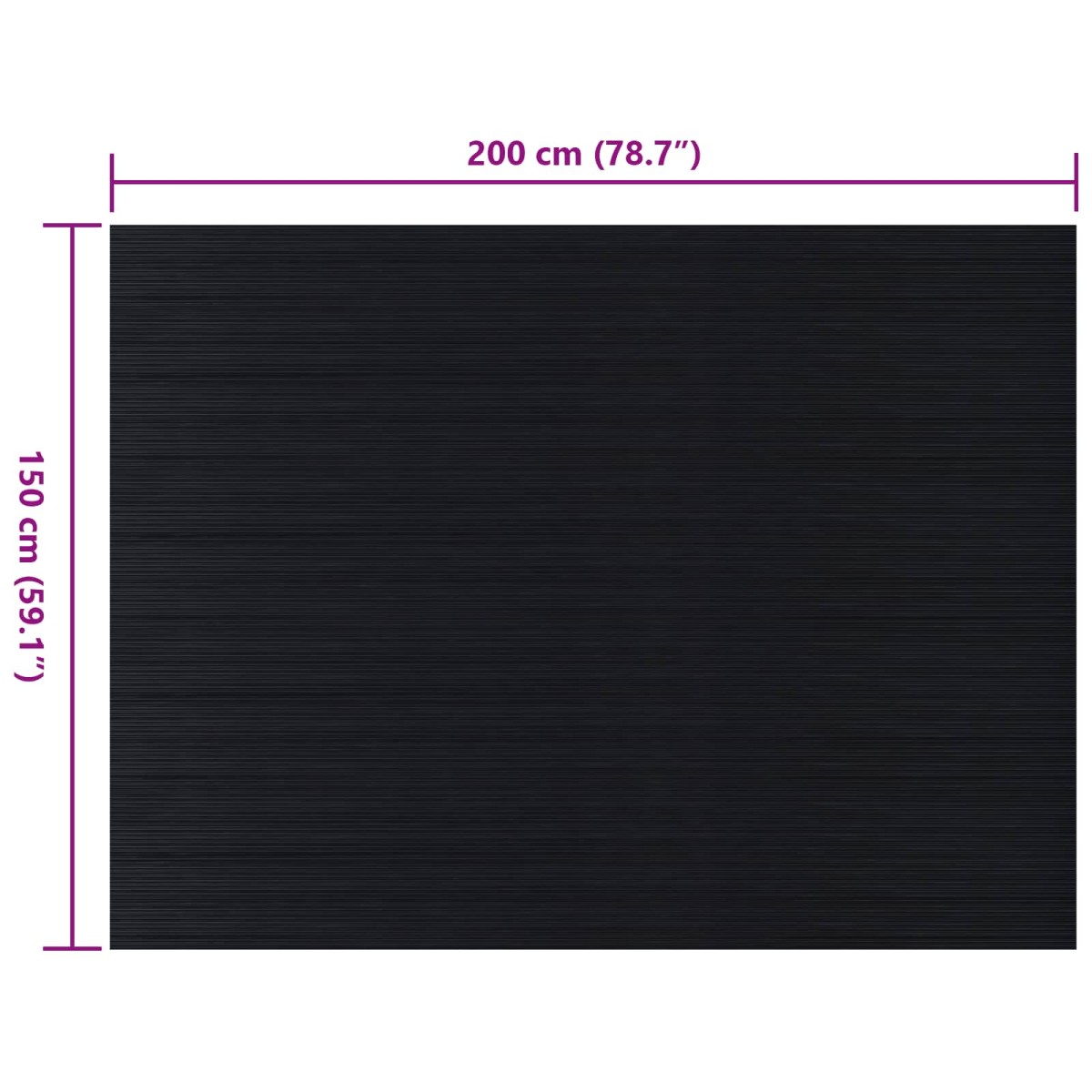 vidaXL Μάτ δαπέδου Μαύρο 1,5 x 2 m Λάστιχο