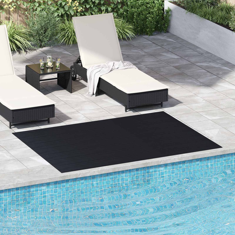 vidaXL Μάτ δαπέδου Μαύρο 1,5 x 2 m Λάστιχο