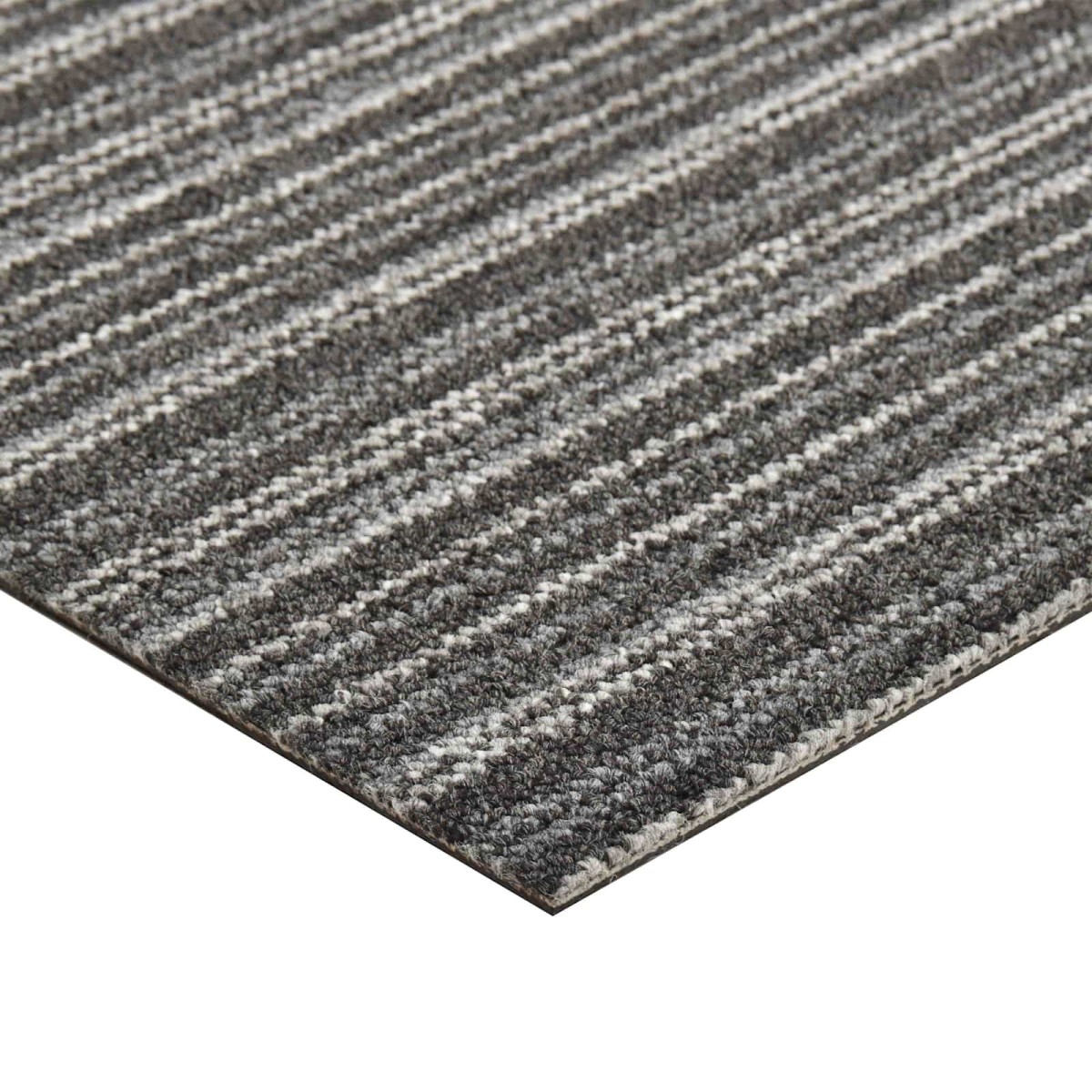 vidaXL Χαλί 20 τμχ. Ριγέ ανθρακί 50 x 50 cm 100% Πολυπροπυλένιο