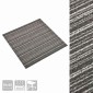 vidaXL Χαλί 20 τμχ. Ριγέ ανθρακί 50 x 50 cm 100% Πολυπροπυλένιο
