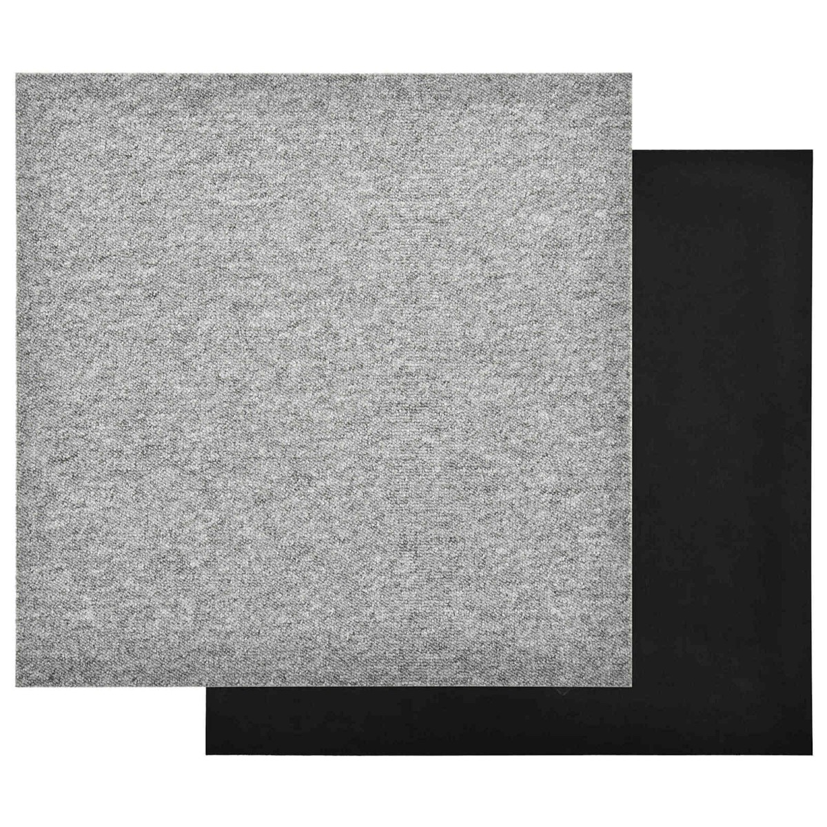 vidaXL Χαλί 20 τμχ. Ανοιχτό γκρι 50 x 50 cm 100% Πολυπροπυλένιο