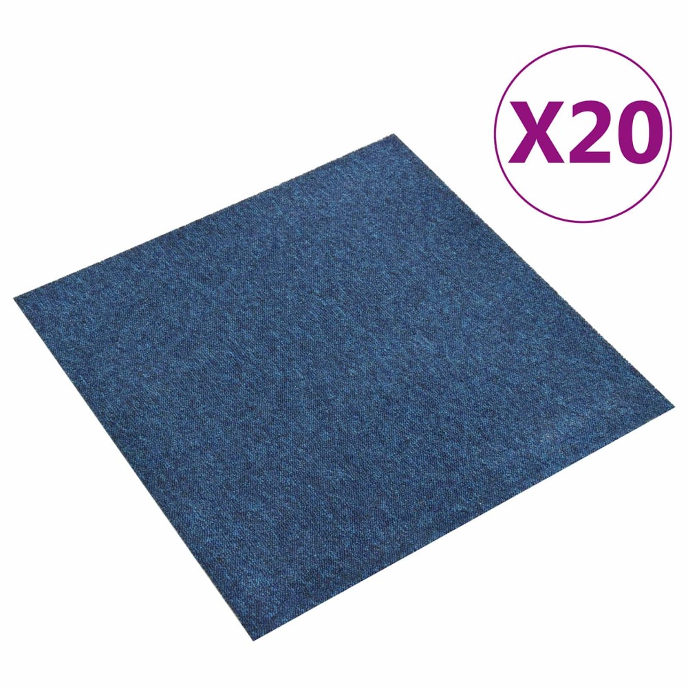 vidaXL Χαλί 20 τμχ. Σκούρο Μπλε 50 x 50 cm 100% Πολυπροπυλένιο
