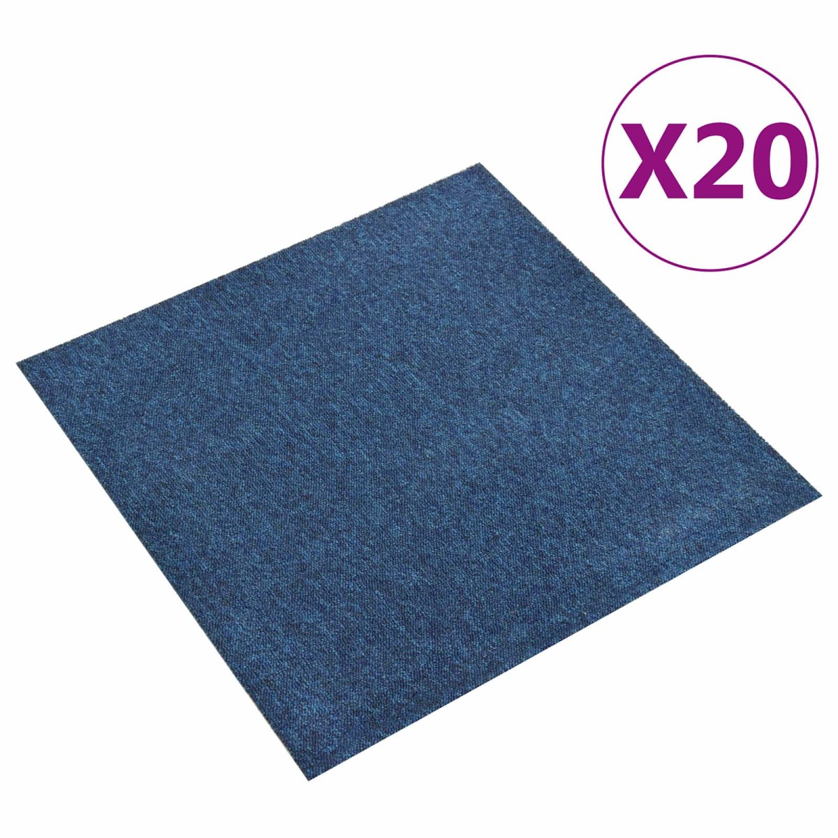 vidaXL Χαλί 20 τμχ. Σκούρο Μπλε 50 x 50 cm 100% Πολυπροπυλένιο