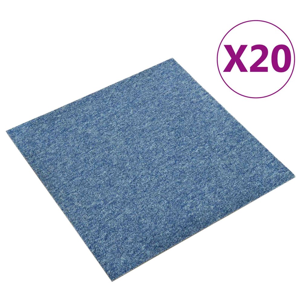 vidaXL Χαλί 20 τμχ. Μπλε 50 x 50 cm 100% Πολυπροπυλένιο